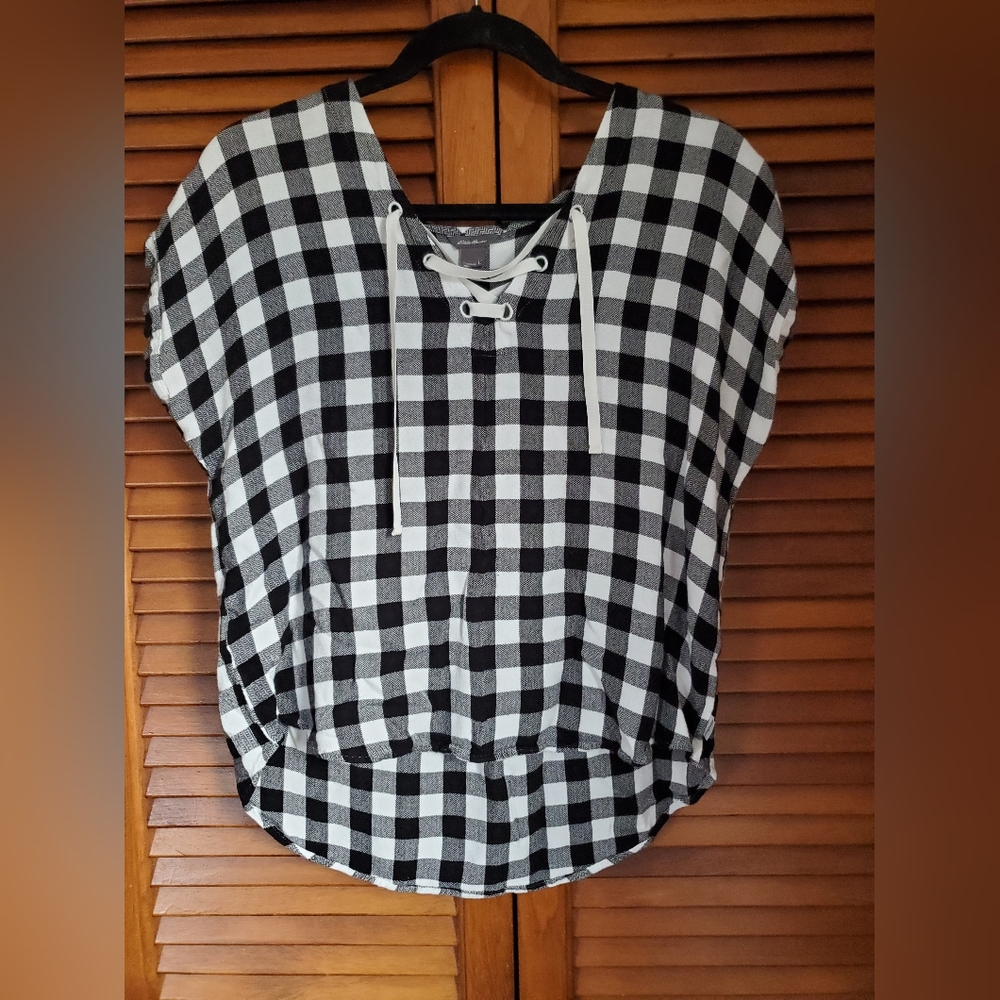 Soft black and white blouse